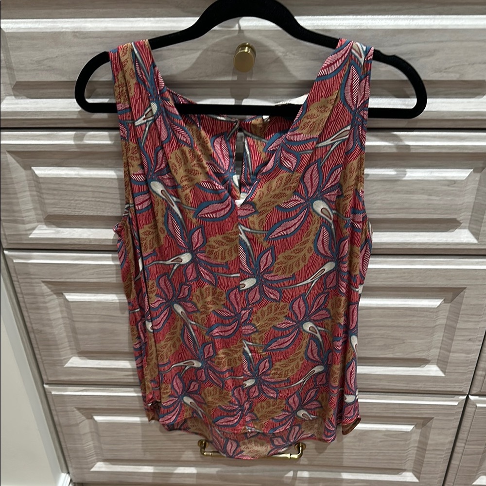 Women's Sleeveless Patterned Top - Multicolor
